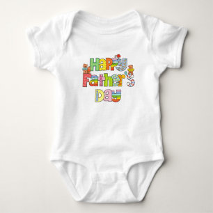 Lycklig fars dagspädbarnbodysuit t shirt