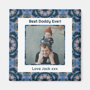 Lycklig Far's Day Best Pappa Pappa Aldrig Blue Pho Magnet