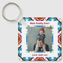 Lycklig Far's Day Best Pappa Pappa Aldrig Blue Pho Nyckelring