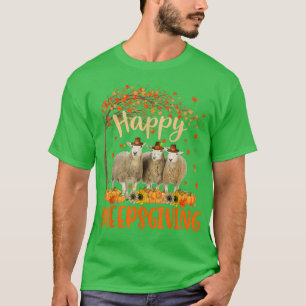 Lycklig fårsäljare av grå Thanksgiving Fårägare F T Shirt