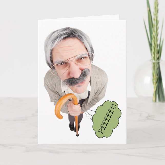 Lycklig Farters dag gamle Guy Humor Helgkort (Framsida)