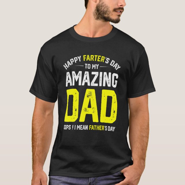 Lycklig Farters dag till mitt Fantastisk Pappa I-E T Shirt (Framsida)