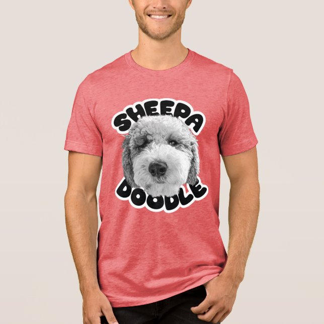 lycklig fårtext t shirt (Framsida)