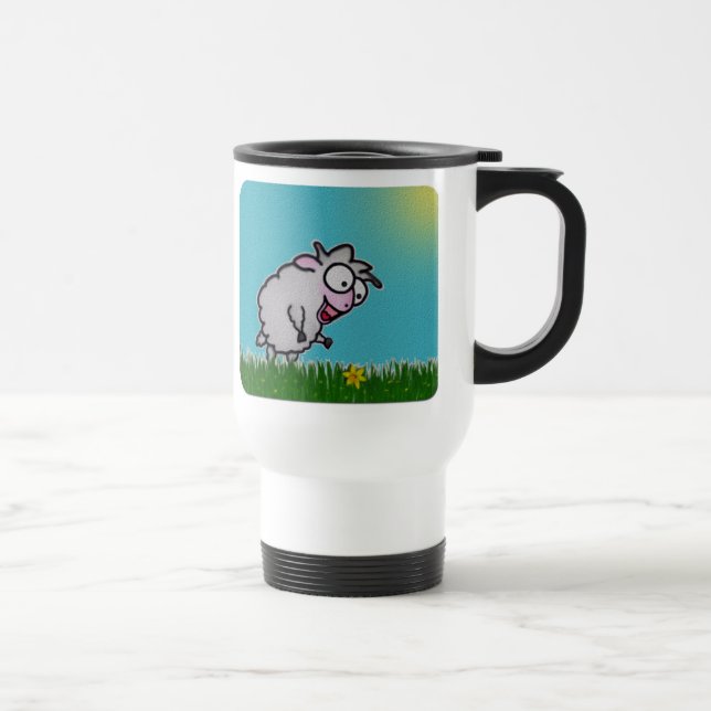 Lycklig fårtravel mug resemugg (Höger)