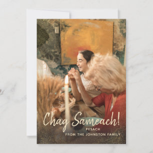 Lycklig Feast Chag Sameach Photo Template Hälsning Julkort