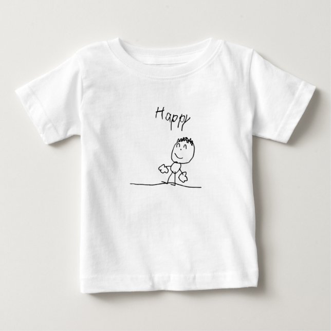 Lycklig Feelings (Kiddo/Baby) T Shirt (Framsida)