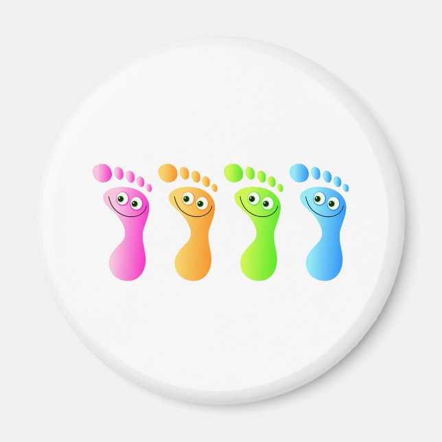 Lycklig Feet Magnet (Framsidan)