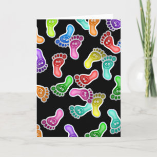 Lycklig Feet Tapet Kort