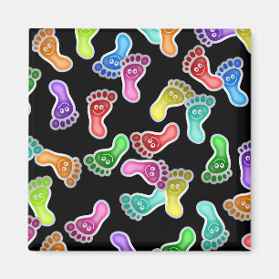 Lycklig Feet Tapet Magnet