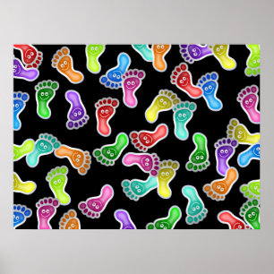 Lycklig Feet Tapet Poster