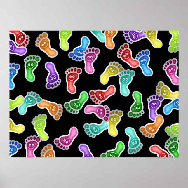 Lycklig Feet Tapet Poster (Framsidan)