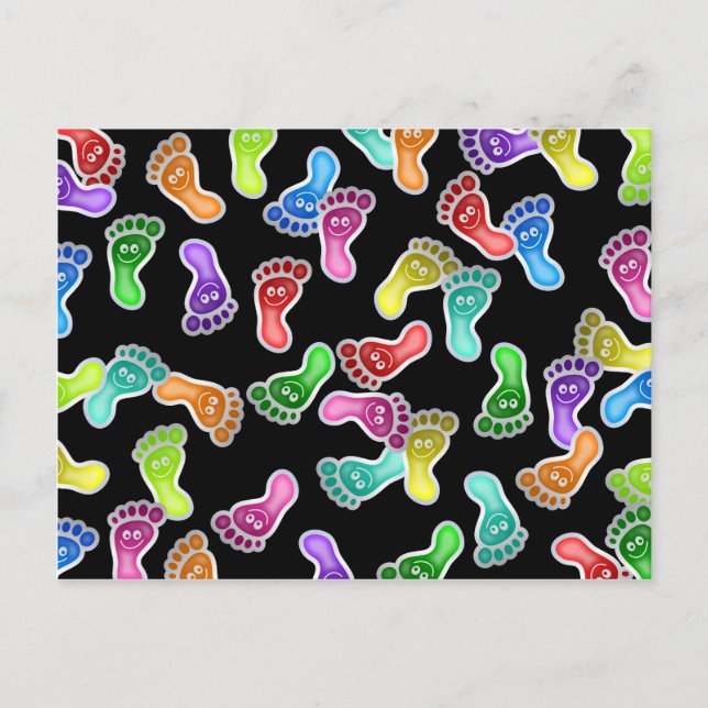 Lycklig Feet Tapet Vykort (Framsida)