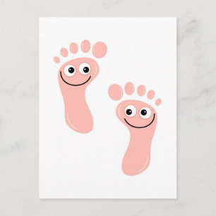 Lycklig Feet Vykort