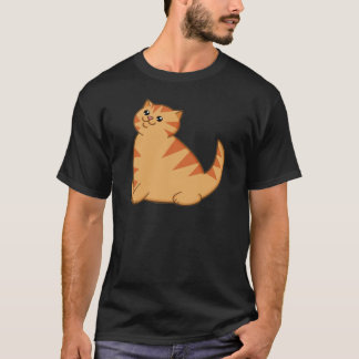Lycklig fet orange katt tee