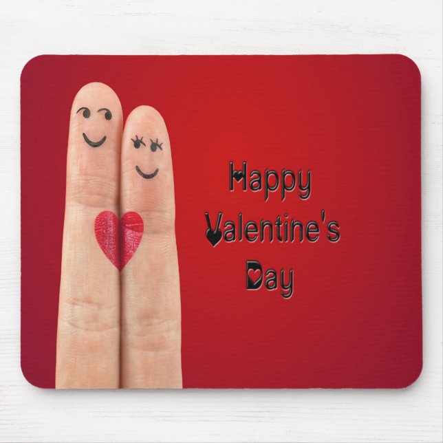Lycklig Finger Valentines day Musmatta (Framsidan)