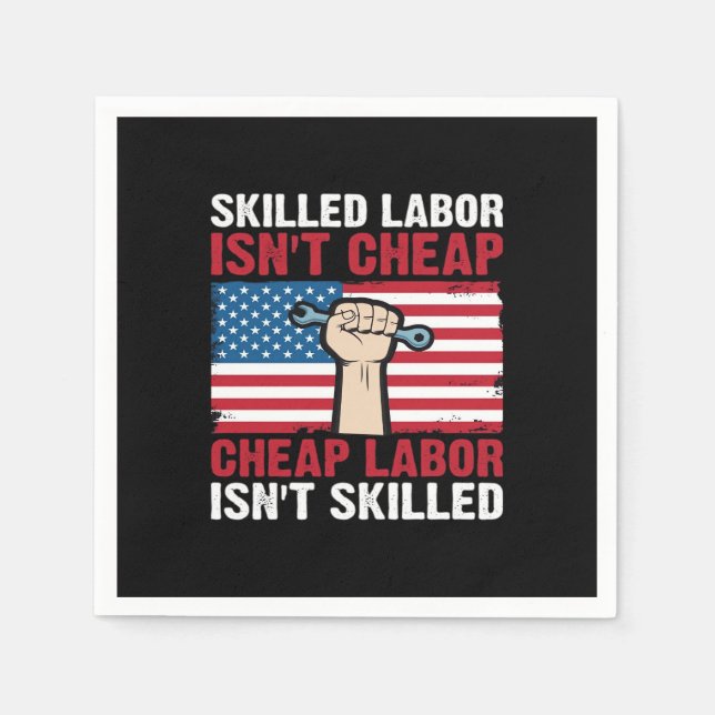 Lycklig firar arbetsdag festival 2025 Classic- S Pappersservett (Framsidan)