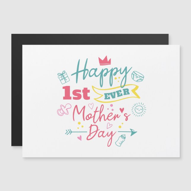 Lycklig First Aldrig Mors dag för dotter (Fram/baksida)