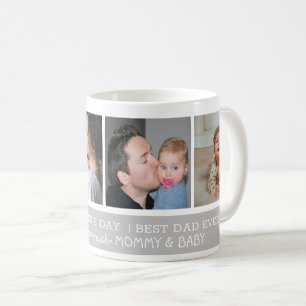 Lycklig First Fars dag Bästa Pappa någonsin 4-fo Kaffemugg