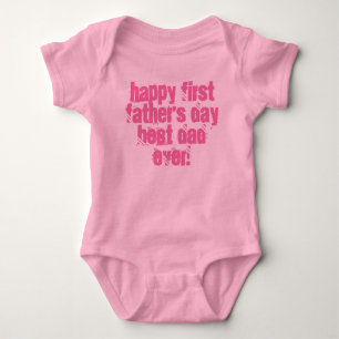 Lycklig First Fars dag Best Pappa ever Typography T-shirt