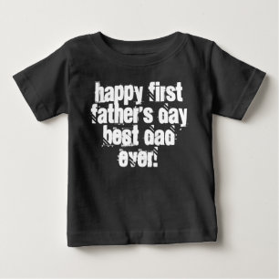 Lycklig First Fars dag Best Pappa ever Typography T Shirt