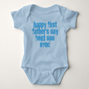 Lycklig First Fars dag Best Pappa ever Typography T Shirt