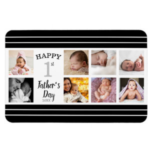 Lycklig First Fars dag New Pappa 8 Fotokollage Magnet