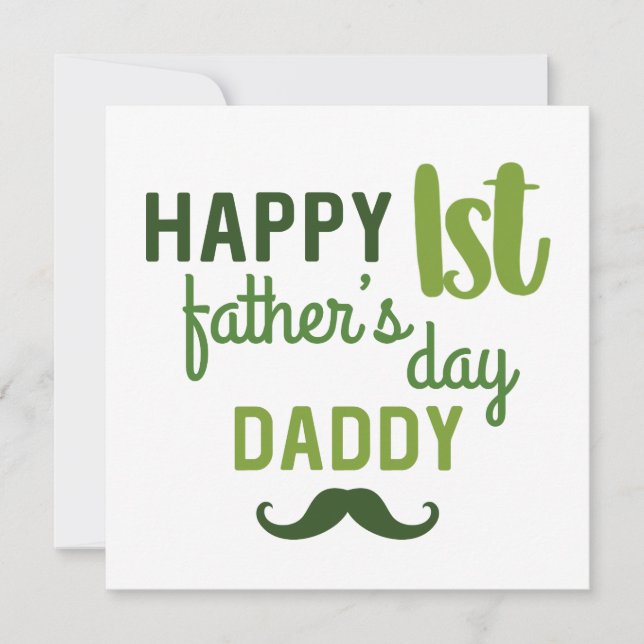 Lycklig First Fars dag pappa // Cute Blank Kort (Framsida)