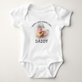Lycklig First Fars dag Pappa Photo T Shirt