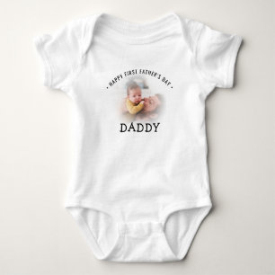 Lycklig First Fars dag Pappa Photo T Shirt