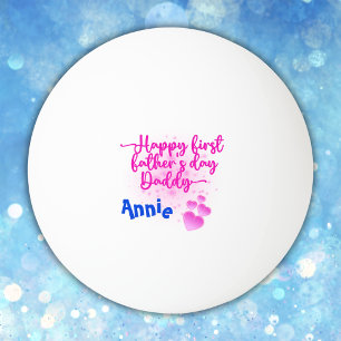 Lycklig First Fars dag pappa Pingisboll