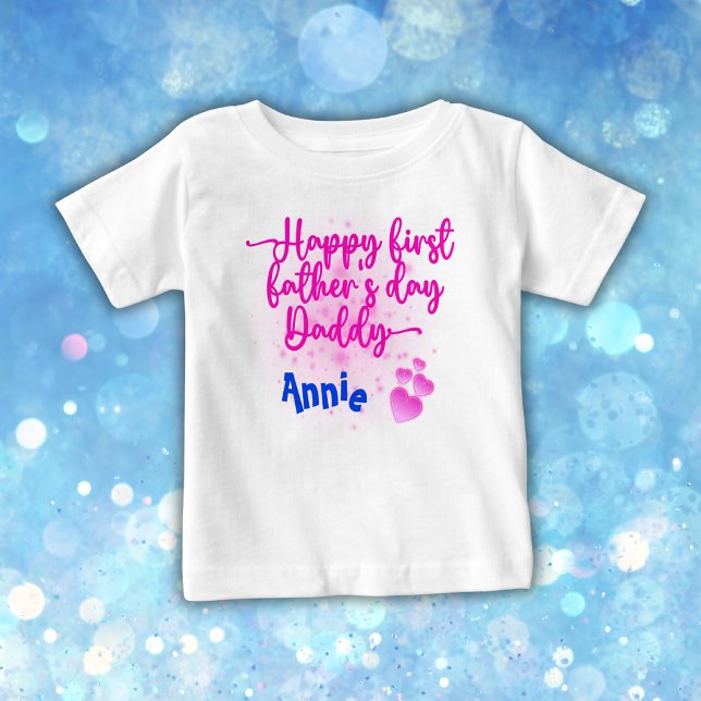 Lycklig First Fars dag pappa | T Shirt (Skapare uppladdad)