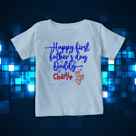 Lycklig First Fars dag pappa | T Shirt