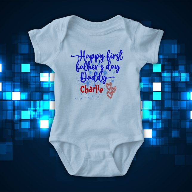 Lycklig First Fars dag pappa | T Shirt (Skapare uppladdad)