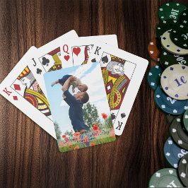 Lycklig First Far's Day Anpassningsbar Photo Casinokort