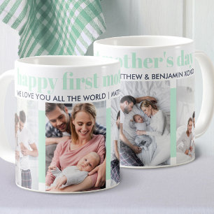Lycklig First Mors dag 4 Photo Personlig Kaffemugg