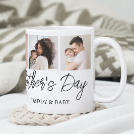 Lycklig First Mors dag New Mamma 5 Photo Collage Kaffemugg
