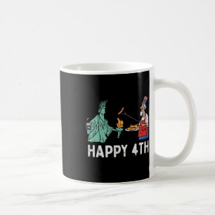 Lycklig Fjärde Frihetsgudinnan, farbror Sam Funny Kaffemugg