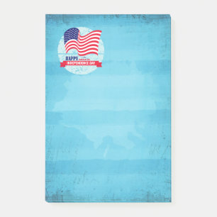 Lycklig Fjärde juli Amerikanska Flagga Illustratio Post-it Block