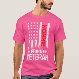 Lycklig Fjärde juli: Proud American Flagga Nonnie  T Shirt