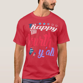Lycklig Fjärde Y-Noveltyn T Shirt