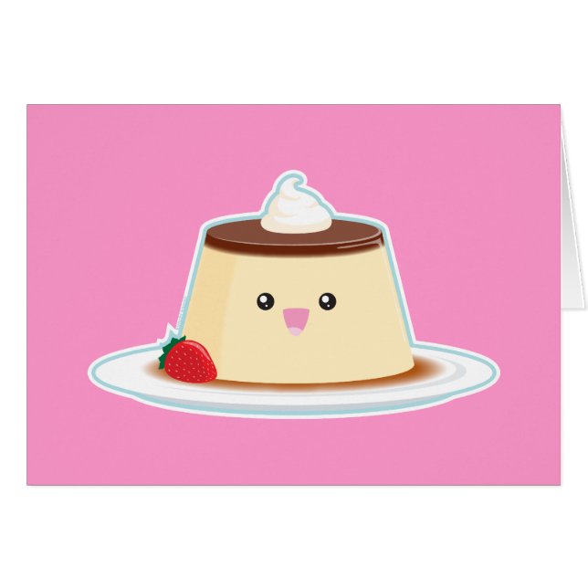 Lycklig Flan Hälsningskort (Framsidan Horizontal)