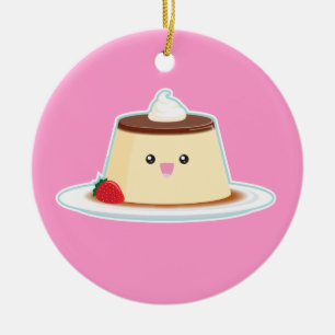 Lycklig Flan Julgransprydnad Keramik