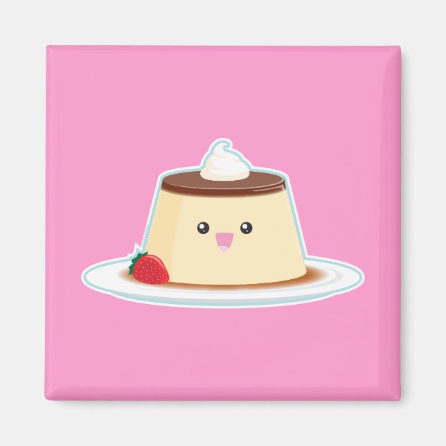 Lycklig Flan Magnet (Framsidan)