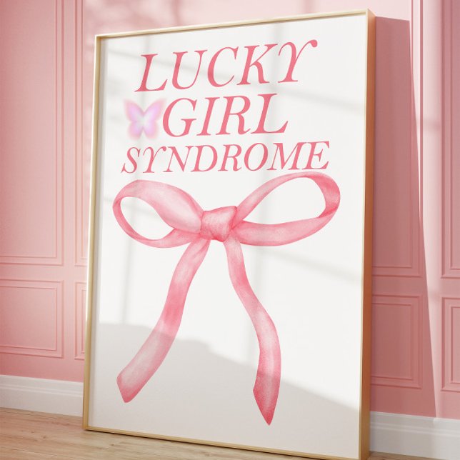 Lycklig Flickas Syndrom Rosa Estetisk Väggposter Poster (Skapare uppladdad)
