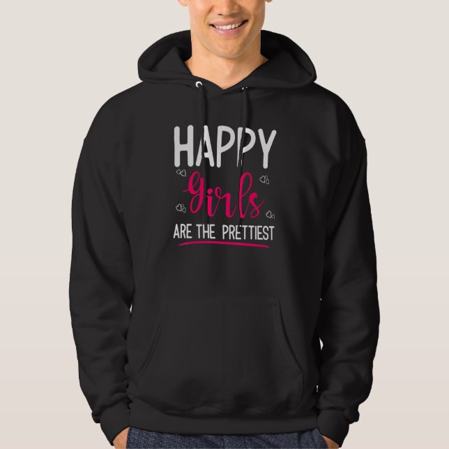 Lycklig flickor är det bästa motivmotivet för Wom Hoodie (Framsida)