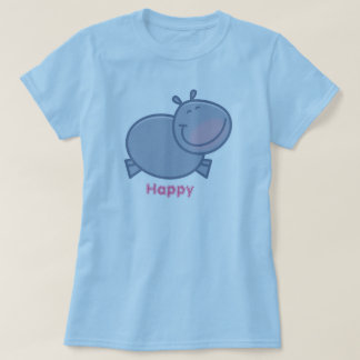 Lycklig flodhäst tee shirt