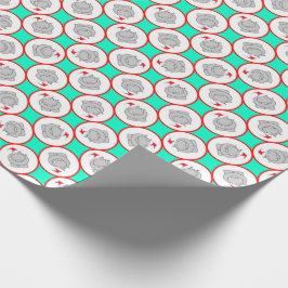 Lycklig flodhästjul presentpapper