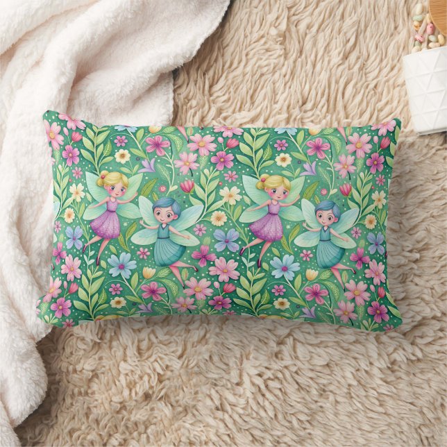 LYCKLIG FLOWER ÄLVOR FANTASY LUMBARKUDDE (Filt)
