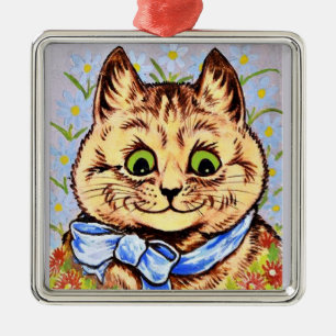 Lycklig Flower Cat av Louis Wain ornament