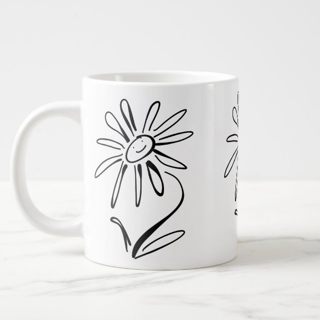 LYCKLIG FLOWER Jumbo Mugg (Vänster)